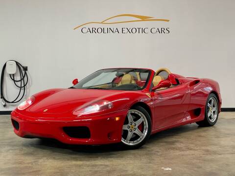 2002 Ferrari 360 Spider for sale at Carolina Exotic Cars & Consignment Center in Raleigh NC
