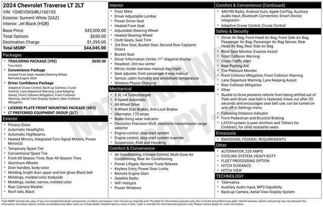 2024 Chevrolet Traverse LT