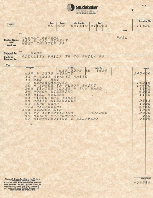 1963 Studebaker Avanti