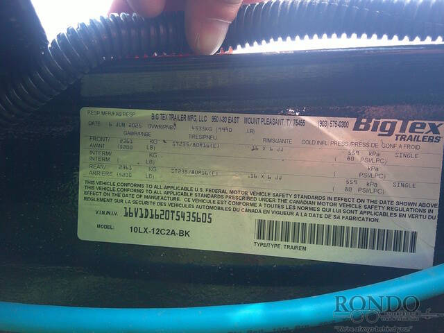 2026 Big Tex Trailer Dump 10LX-12C2A-BK