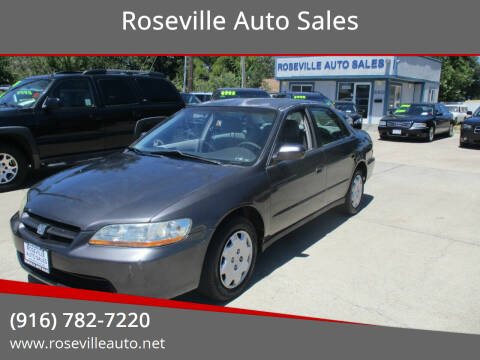 1998 Honda Accord for sale at Roseville Auto Sales in Roseville CA