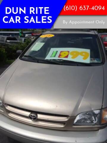 2000 Toyota Sienna for sale at Dun Rite Car Sales in Cochranville PA