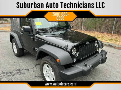 2015 Jeep Wrangler for sale at Suburban Auto Technicians LLC in Walpole MA