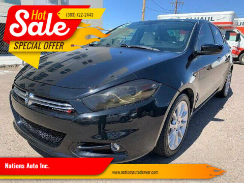 2016 Dodge Dart for sale at Nations Auto Inc. in Denver CO
