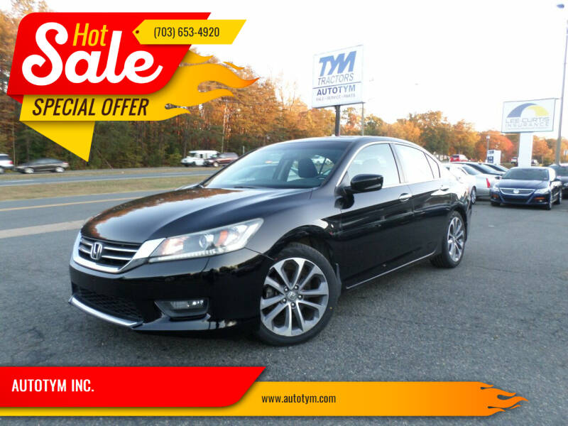 2014 Honda Accord for sale at AUTOTYM INC. in Fredericksburg VA