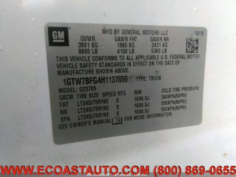 2017 GMC Savana 2500