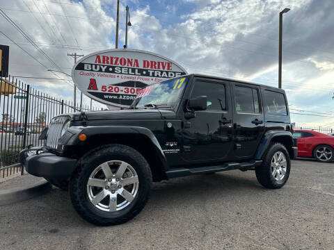 2017 Jeep Wrangler Unlimited for sale at Arizona Drive LLC in Tucson AZ