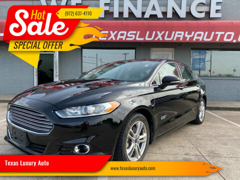 2016 Ford Fusion Energi for sale at Texas Luxury Auto in Cedar Hill TX