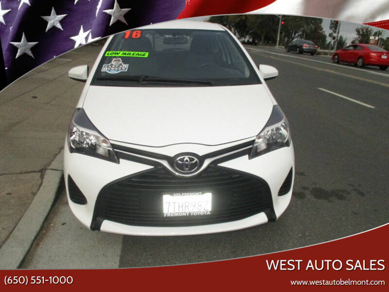 2016 Toyota Yaris for sale at West Auto Sales in Belmont CA