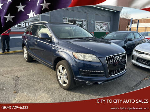 2015 Audi Q7 for sale at City to City Auto Sales in Richmond VA