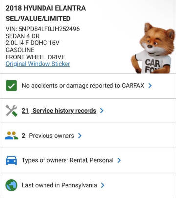 2018 Hyundai Elantra SEL