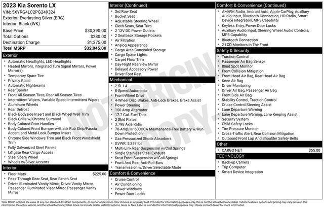 2023 Kia Sorento LX