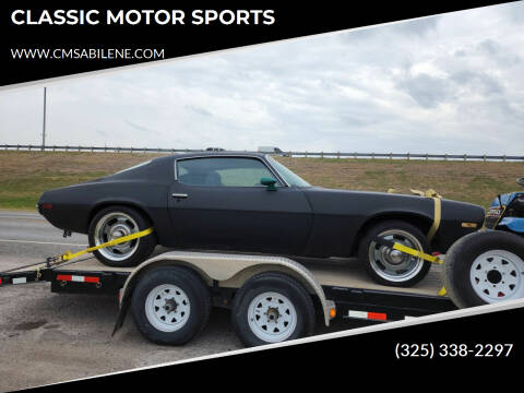 1970 Chevrolet Camaro for sale at CLASSIC MOTOR SPORTS in Winters TX