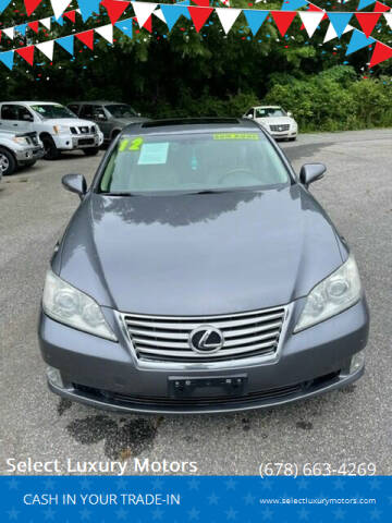 2012 Lexus ES 350 for sale at Select Luxury Motors in Cumming GA