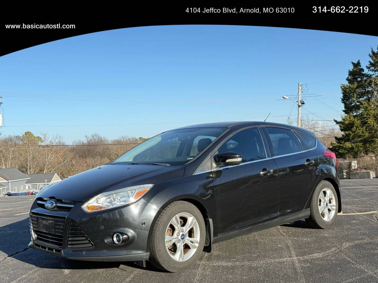 Black 2013 Ford Focus Titanium Titanium 4dr Hatchback 1