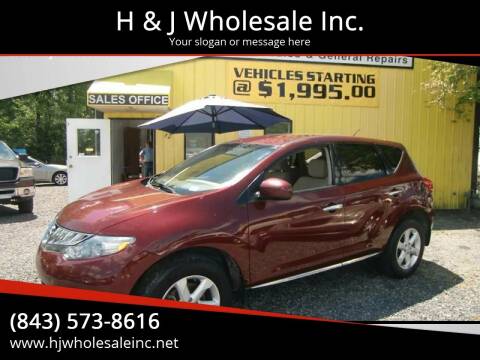 2010 Nissan Murano for sale at H & J Wholesale Inc. in Charleston SC