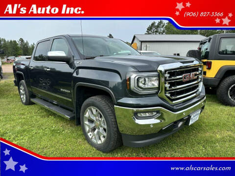 2018 GMC Sierra 1500 for sale at Al's Auto Inc. in Bruce Crossing MI