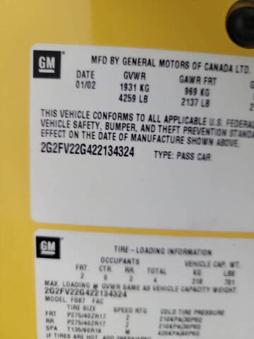 2002 Pontiac Firebird Trans Am