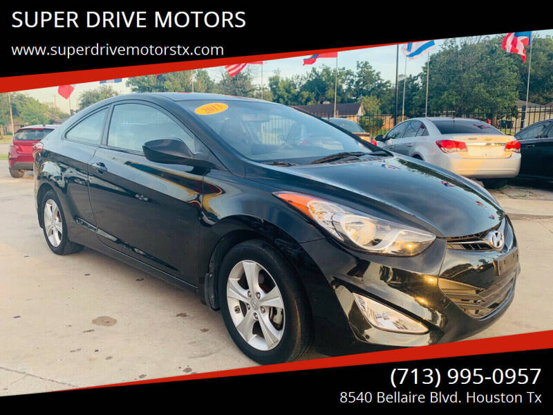 2013 Hyundai Elantra Coupe for sale at SUPER DRIVE MOTORS in Houston TX