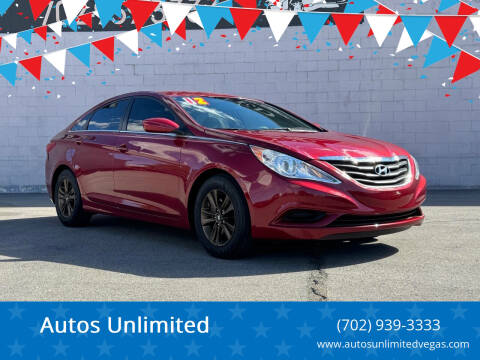 2012 Hyundai Sonata for sale at Autos Unlimited in Las Vegas NV