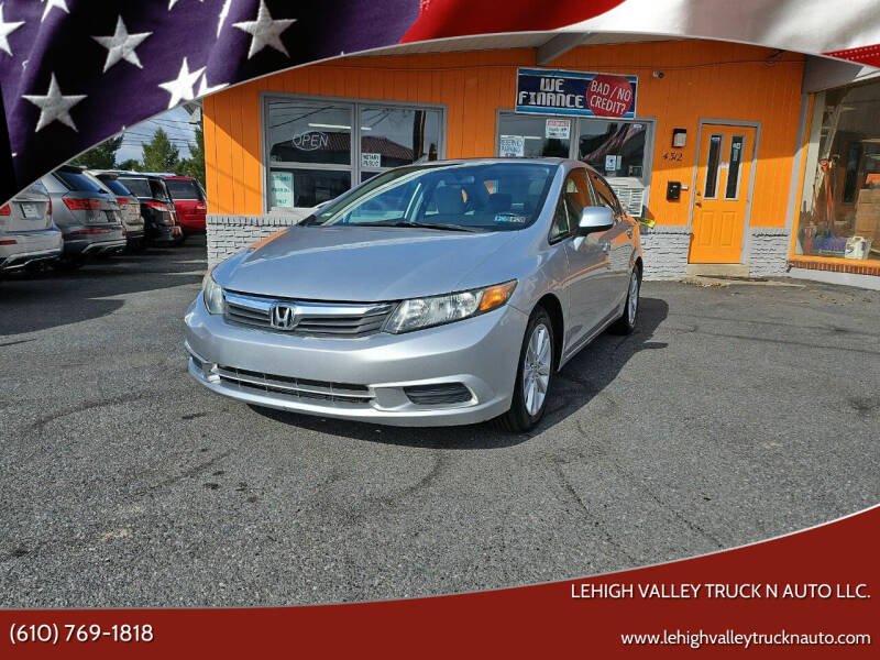 2012 Honda Civic for sale at Lehigh Valley Truck n Auto LLC. in Schnecksville PA