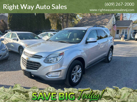 2016 Chevrolet Equinox for sale at Right Way Auto Sales in Westampton NJ