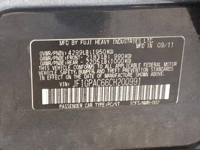 2012 Subaru Impreza 2.0i Premium