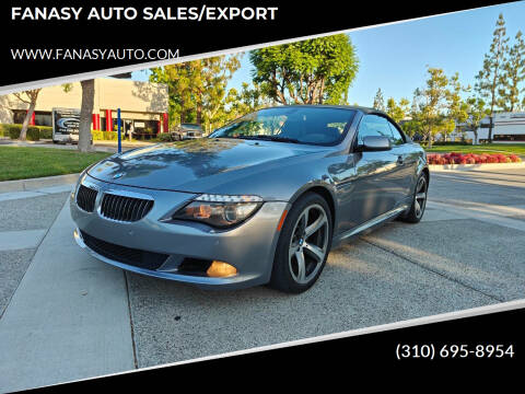 2008 BMW 6 Series for sale at FANASY AUTO SALES/EXPORT in Yorba Linda CA