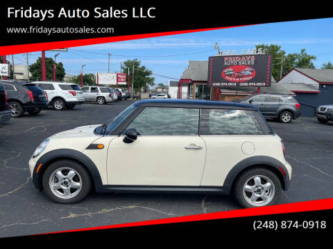 2009 MINI Cooper for sale at Fridays Auto Sales LLC in Pontiac MI