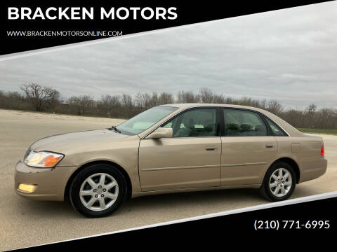 2001 Toyota Avalon for sale at BRACKEN MOTORS in San Antonio TX