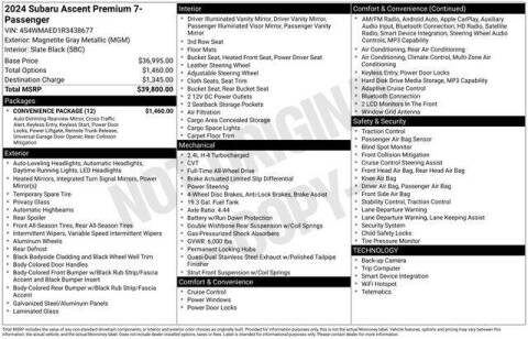 2024 Subaru Ascent Premium 7-Passenger