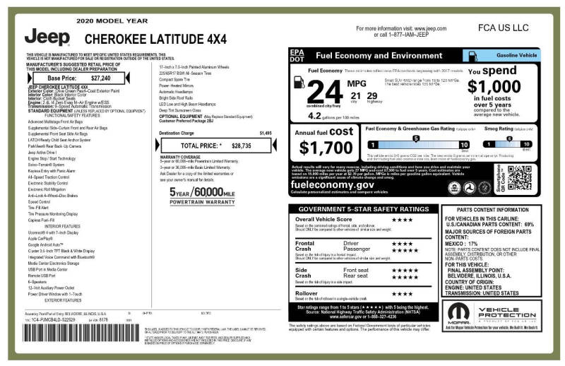 2020 Jeep Cherokee Latitude