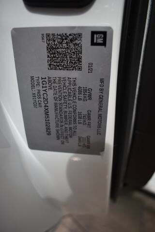 2021 Chevrolet Corvette Stingray