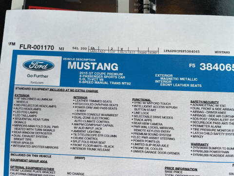 2015 Ford Mustang GT Premium