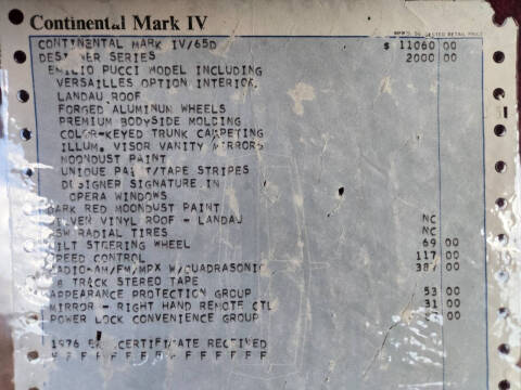 1976 Lincoln Mark IV