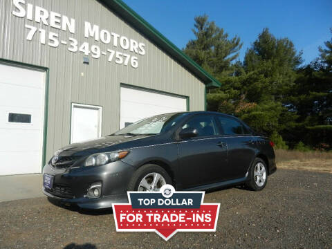 2013 Toyota Corolla for sale at Siren Motors Inc. in Siren WI