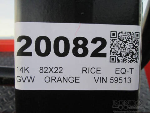 2026 Rice Trailers Equipment Tilt PTH22