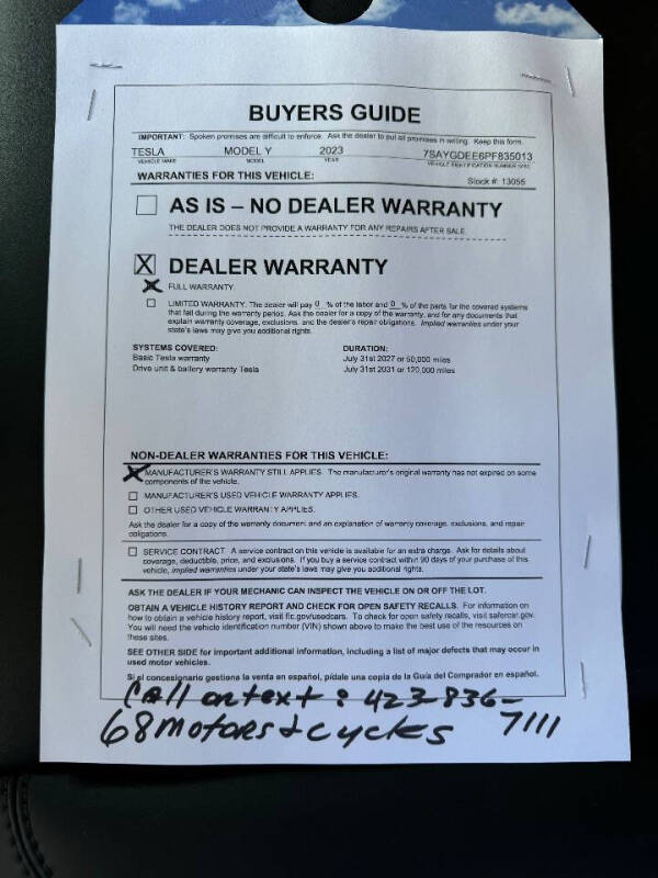 2023 Tesla Model Y Long Range