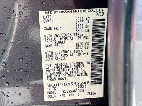 2019 Nissan Titan SV