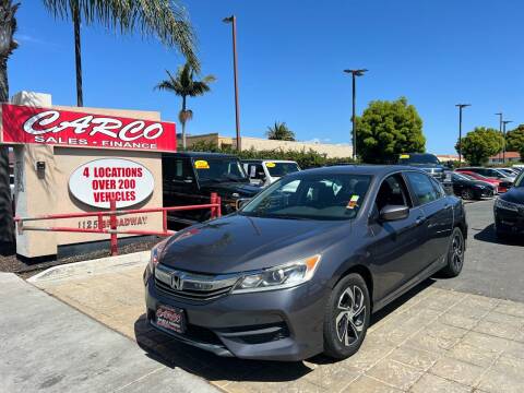 2017 Honda Accord for sale at CARCO SALES & FINANCE in Chula Vista CA