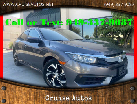 2017 Honda Civic for sale at Cruise Autos in Corona CA