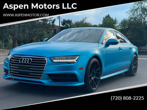 2016 Audi A7 for sale at Aspen Motors LLC in Denver CO