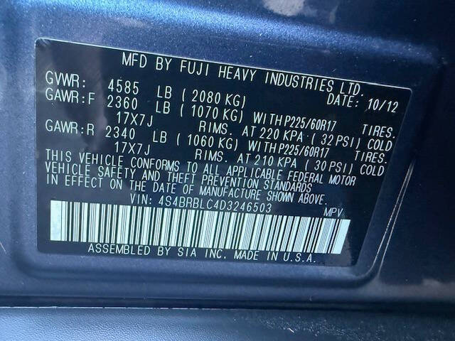 2013 Subaru Outback 2.5i Limited