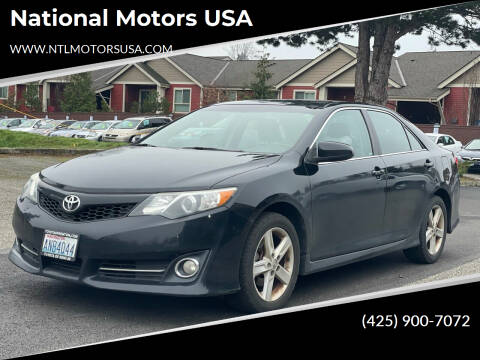 2013 Toyota Camry for sale at National Motors USA in Bellevue WA