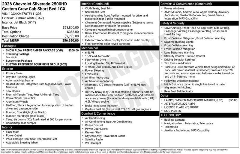 2026 Chevrolet Silverado 2500HD