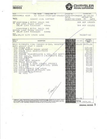 1972 Plymouth Roadrunner