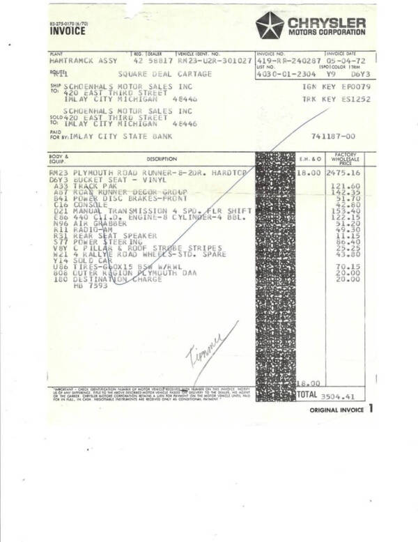 1972 Plymouth Roadrunner