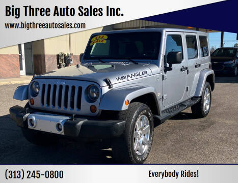 2013 Jeep Wrangler Unlimited for sale at Big Three Auto Sales Inc. in Detroit MI
