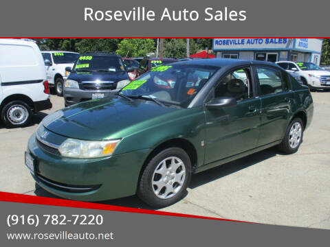 2003 Saturn Ion for sale at Roseville Auto Sales in Roseville CA