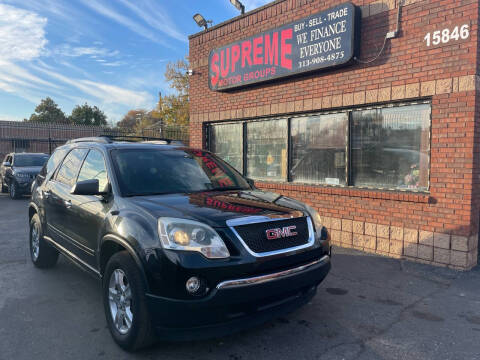 2011 GMC Acadia for sale at Supreme Motor Groups in Detroit MI